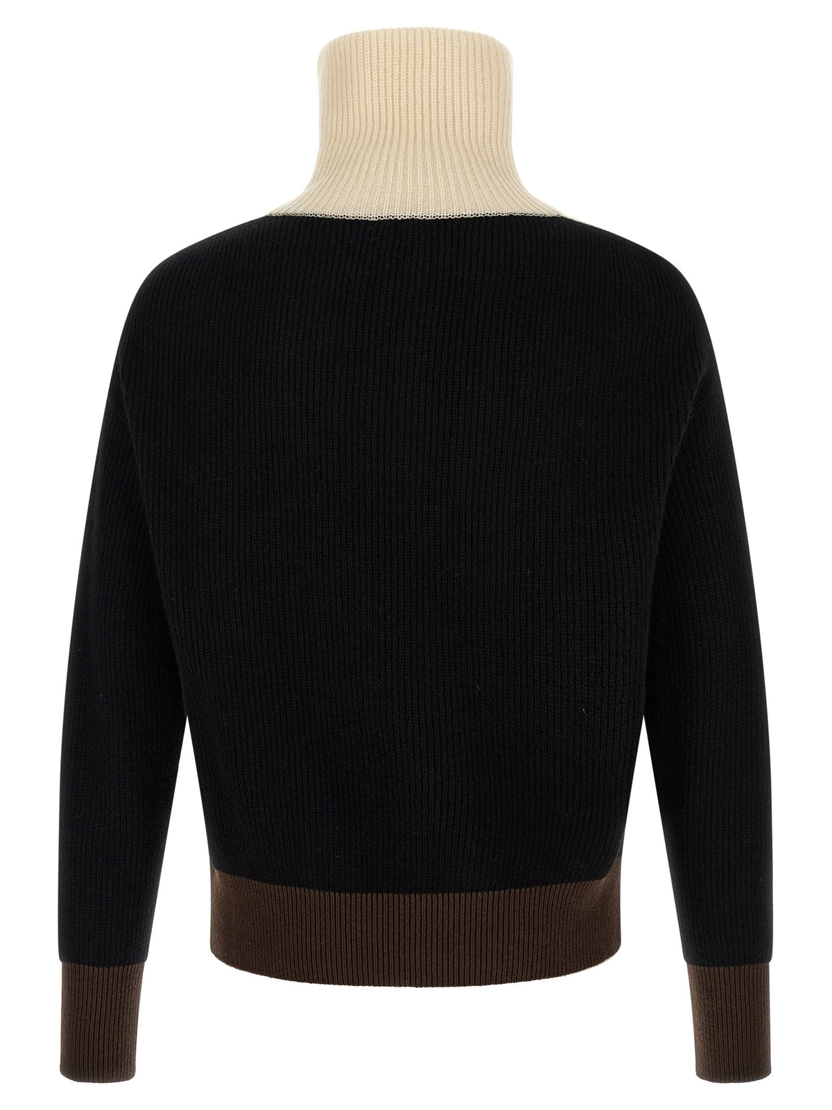 Kiton Color Block Sweater Black, view 2
