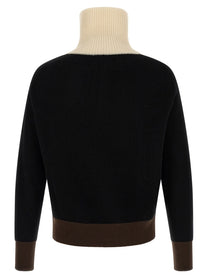 Kiton Color Block Sweater Black, view 2
