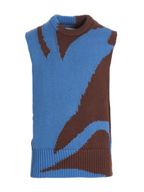 Jil Sander Colorblock Vest Gold