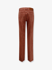 Chloé Women's Colored Denim Trousers Brown