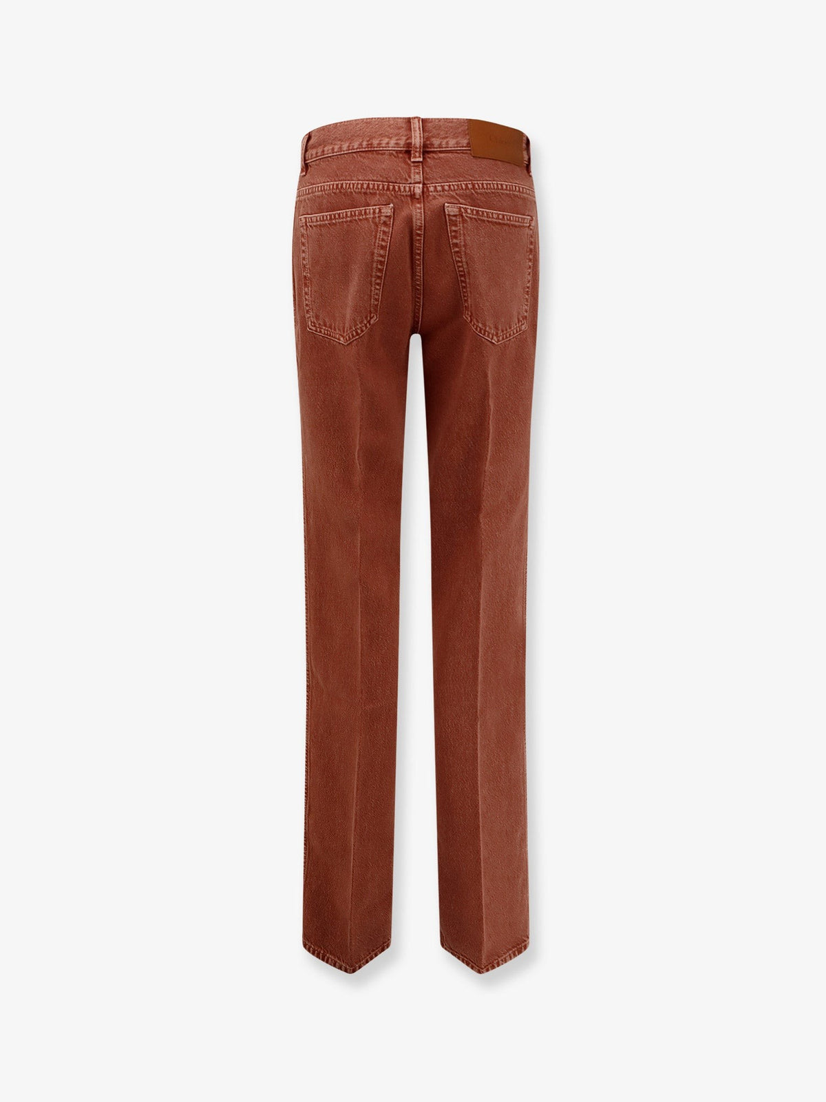 Chloé Women's Colored Denim Trousers Brown