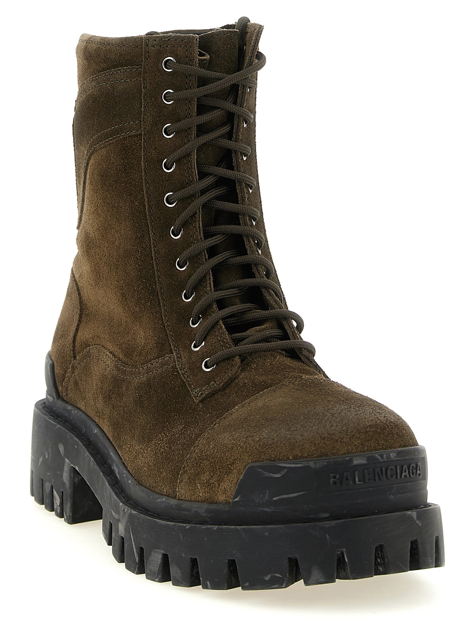 Balenciaga Combat Strike Ankle Boots Green
