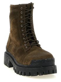 Balenciaga Combat Strike Ankle Boots Green