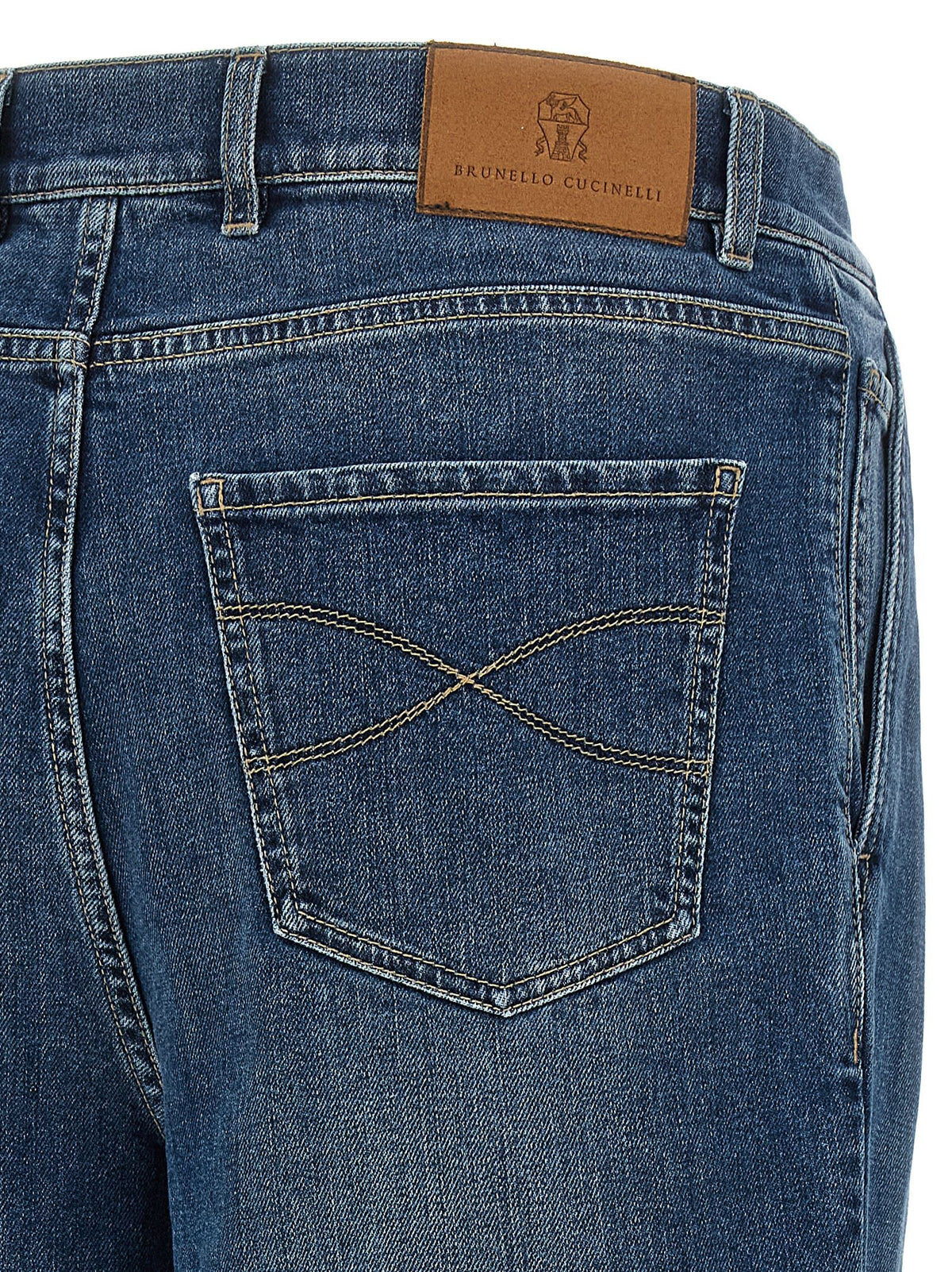 Brunello Cucinelli Comfort Cotton Jeans Blue, view 4