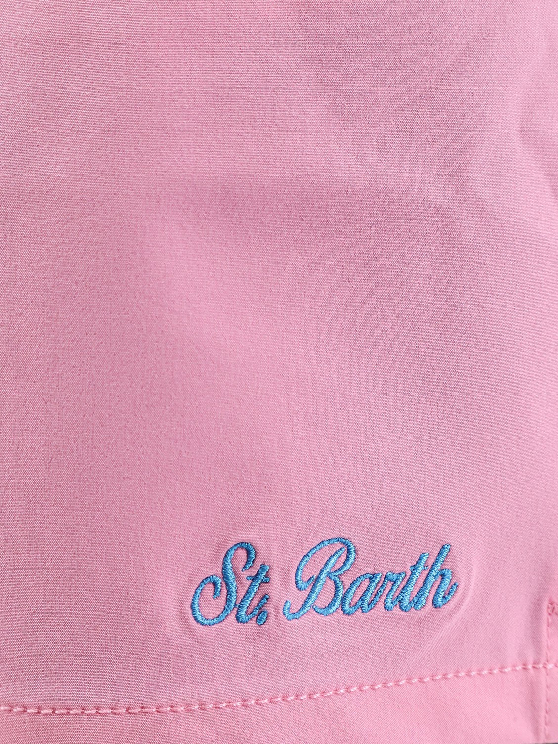 Mc2 Saint Barth Men's Comfort Recycled Nylon Swim Trunks Pink