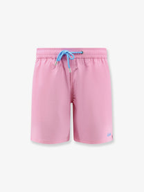 Mc2 Saint Barth Men's Comfort Recycled Nylon Swim Trunks Pink