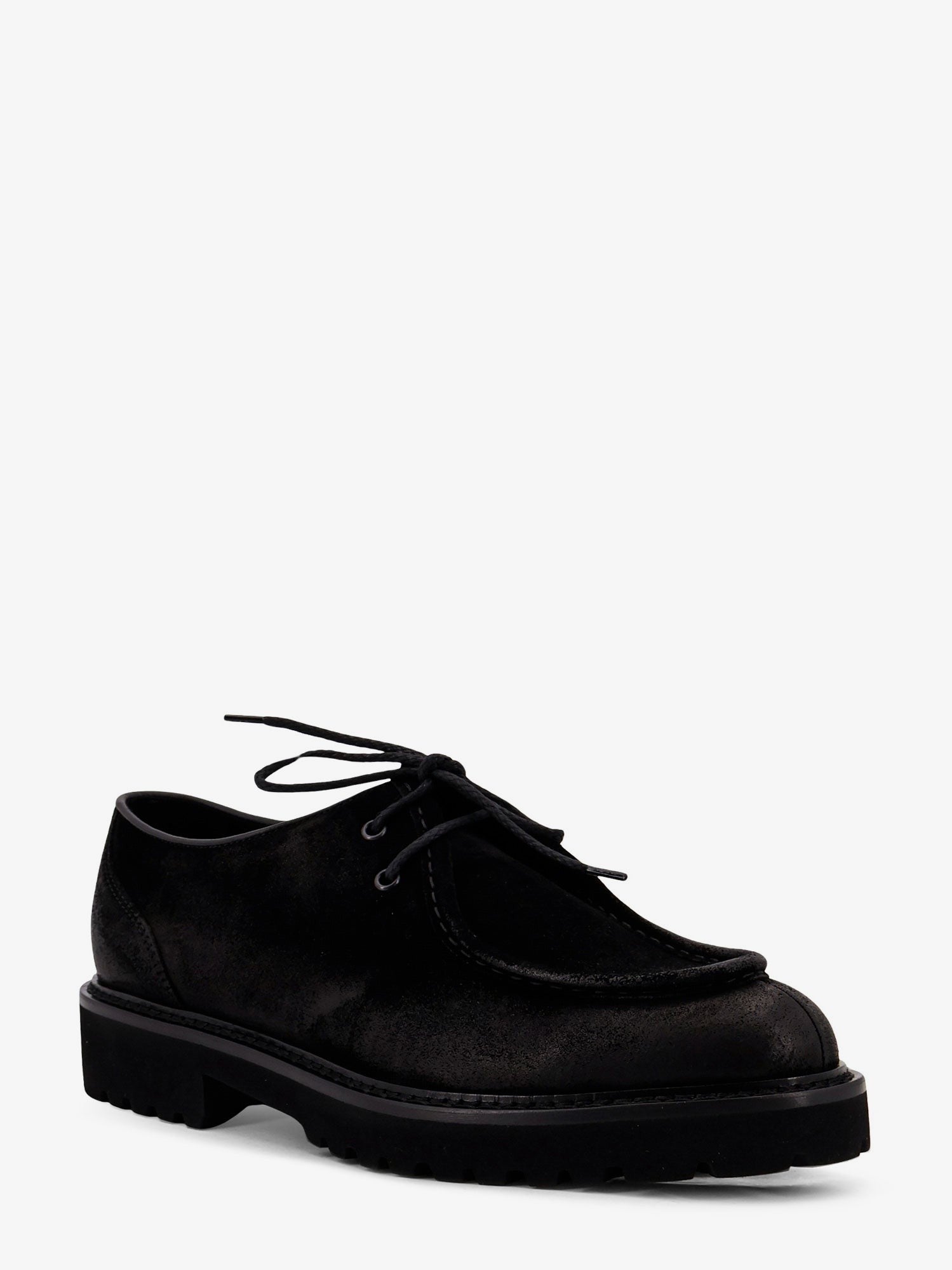 Doucal's Men's Commander Suede Lace up Shoes Black