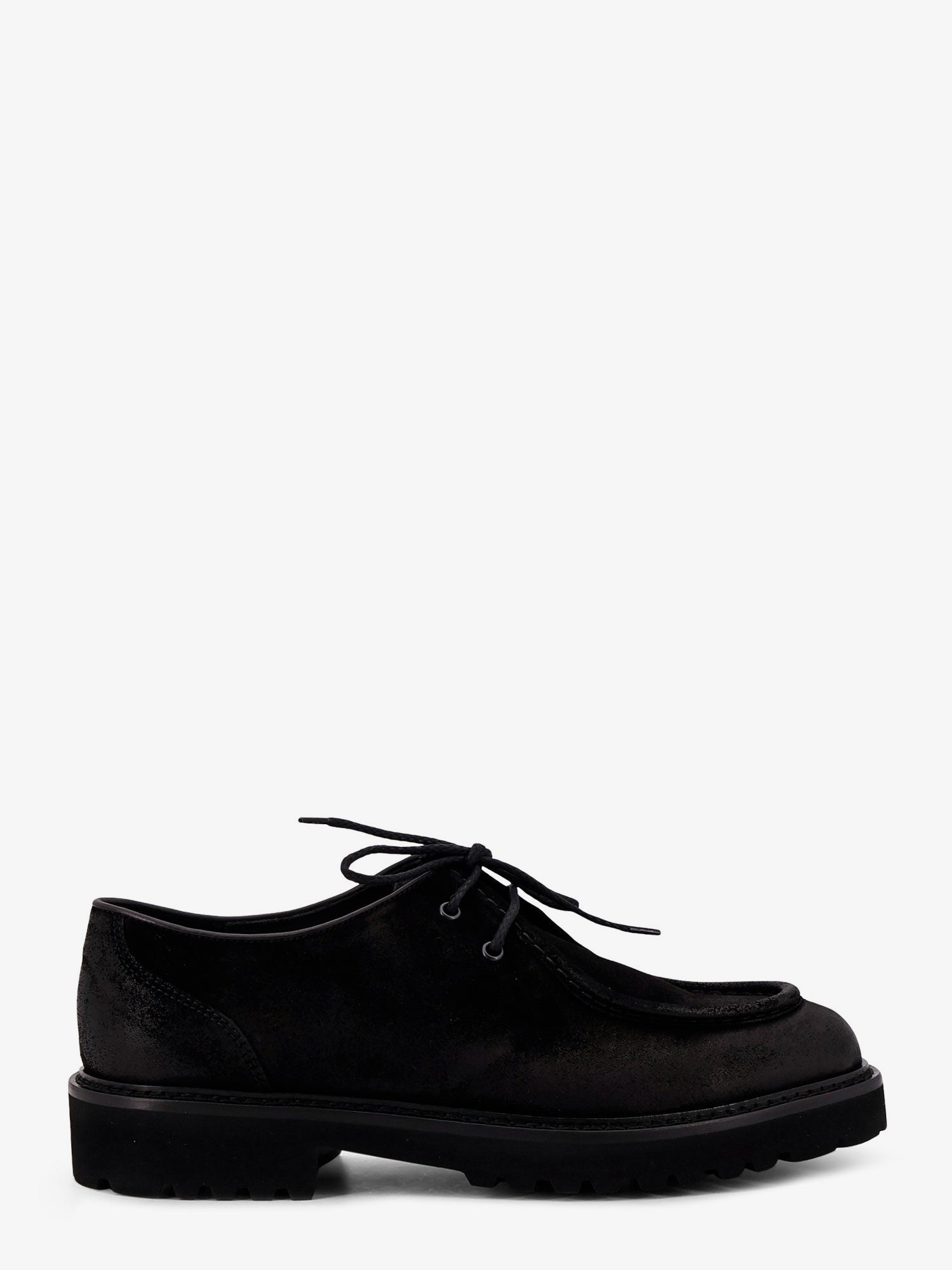 Doucal's Men's Commander Suede Lace up Shoes Black
