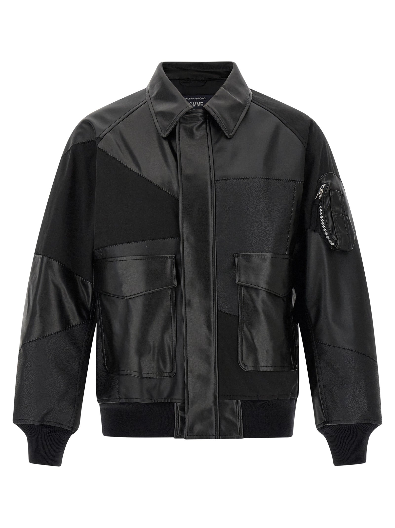 COMME DES GARҪONS HOMME - COMME DES GARҪONS HOMME - Panel construction bomber jacket - Men’s Outerwear