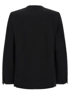 Comme Des Garcons Black Raw Cut Hem Blazer Black, view 2
