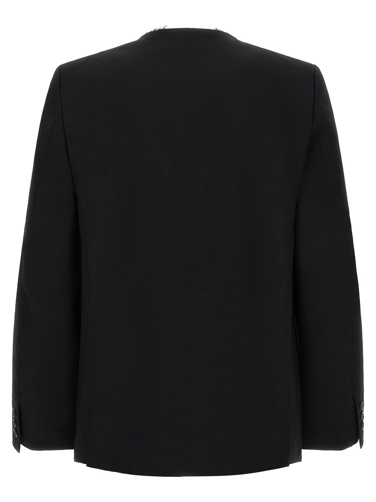 Comme Des Garcons Black Raw Cut Hem Blazer Black, view 2