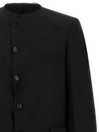 Comme Des Garcons Black Raw Cut Hem Blazer Black, view 3