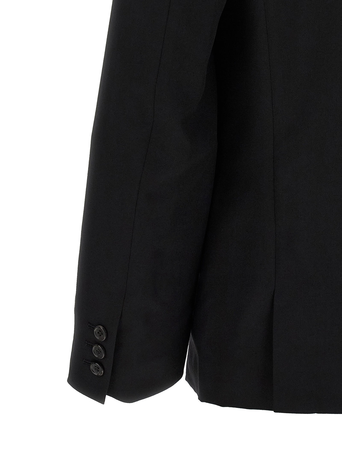 Comme Des Garcons Black Raw Cut Hem Blazer Black, view 4