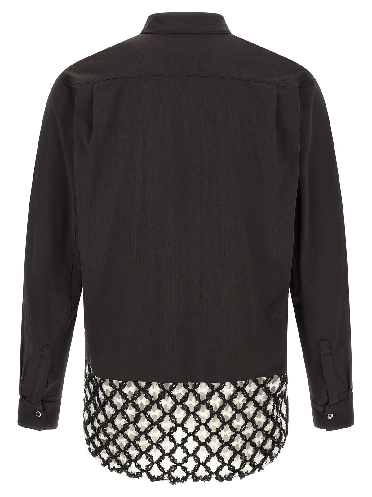 Comme Des Garçons Homme Plus Bicolor Mesh Insert Shirt White, view 2