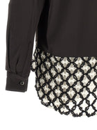 Comme Des Garçons Homme Plus Bicolor Mesh Insert Shirt White, view 4