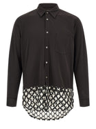 Comme Des Garçons Homme Plus Bicolor Mesh Insert Shirt White