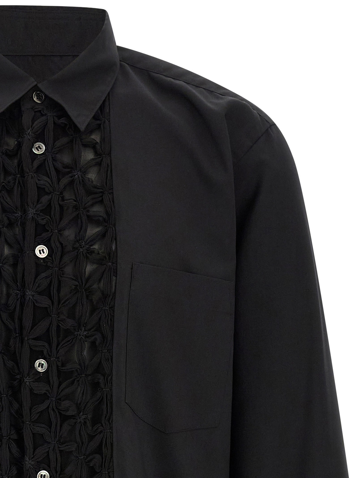 Comme Des Garçons Homme Plus Decorated Panel Shirt Black, view 3