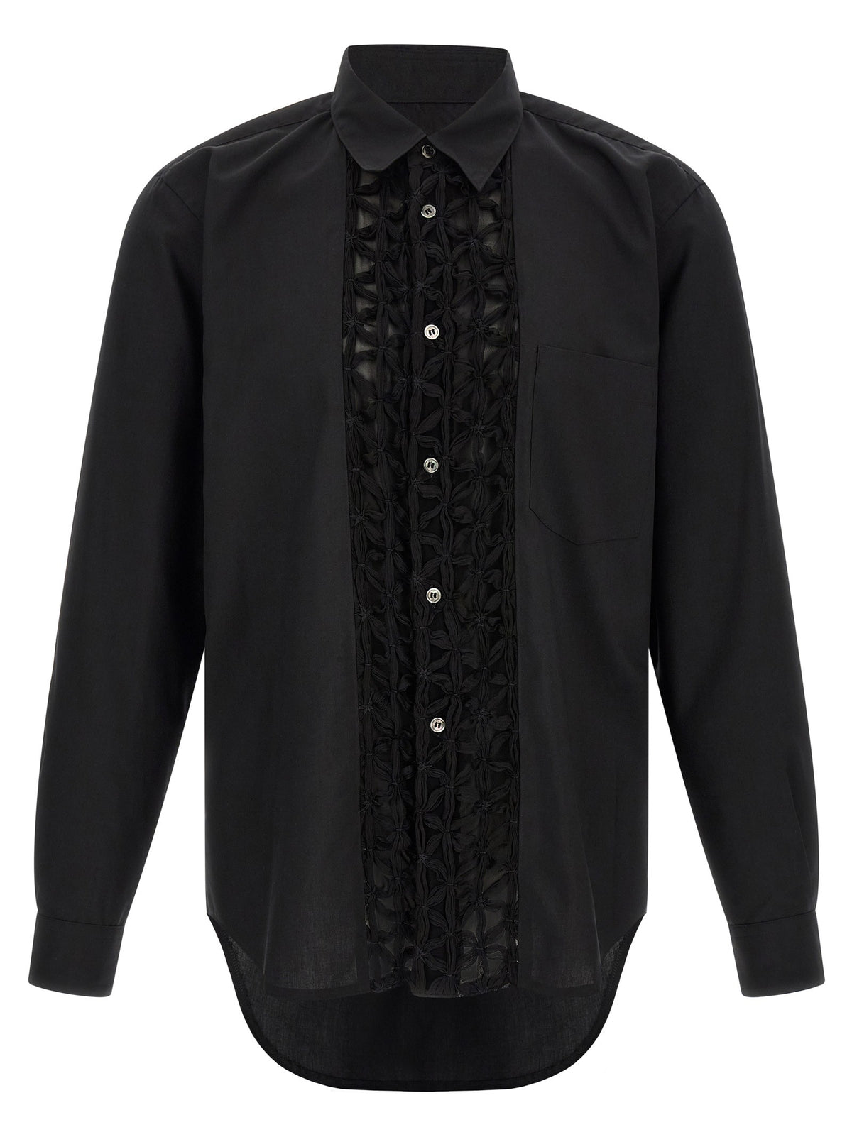 Comme Des Garçons Homme Plus Decorated Panel Shirt Black