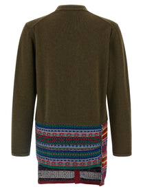 COMME DES GARÇONS HOMME PLUS - COMME DES GARÇONS HOMME PLUS - Jacquard insert cardigan - Men’s Knitwear