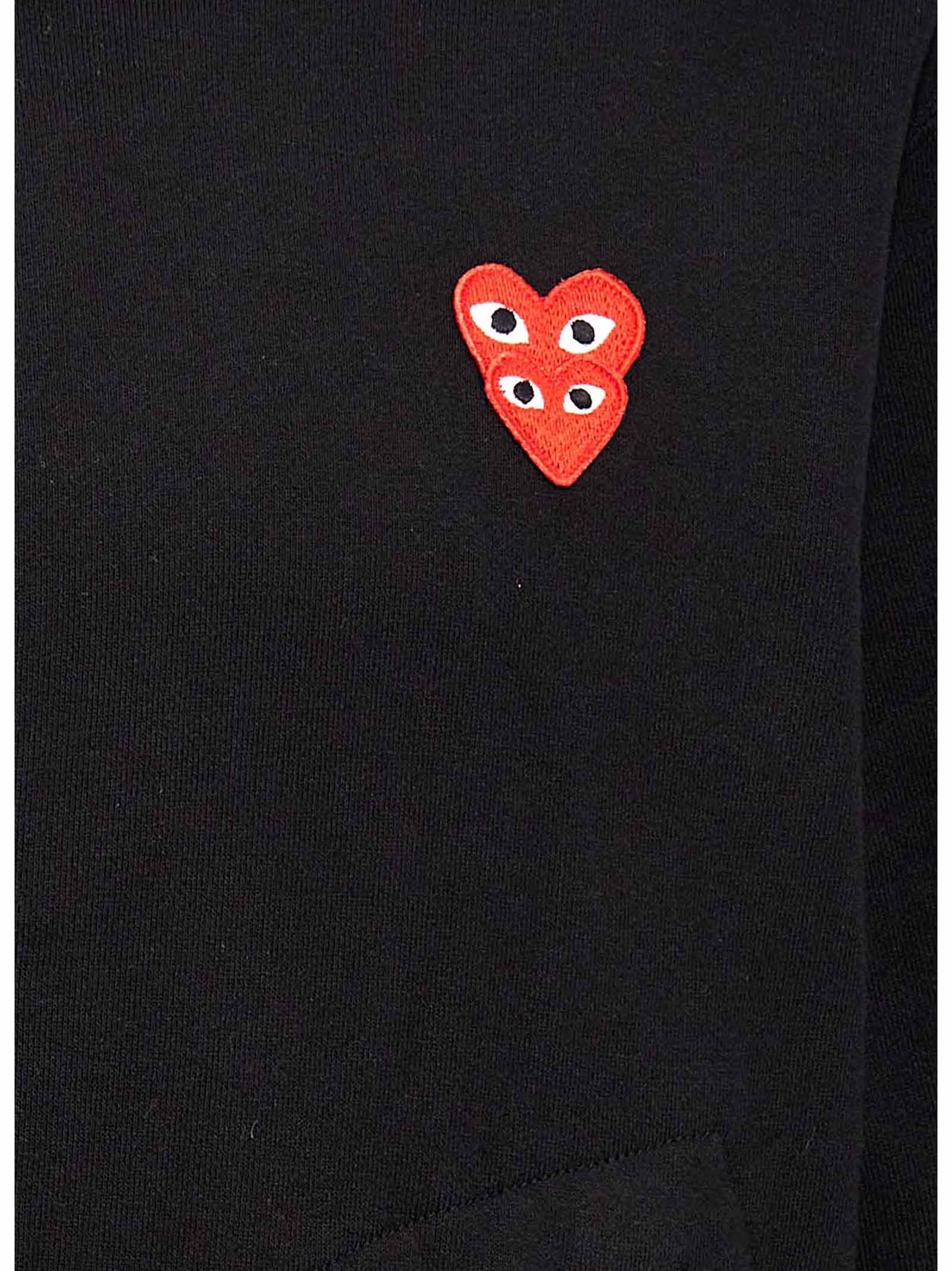 COMME DES GARÇONS PLAY - COMME DES GARÇONS PLAY - ’Double Heart’ hoodie - Men’s Sweatshirts