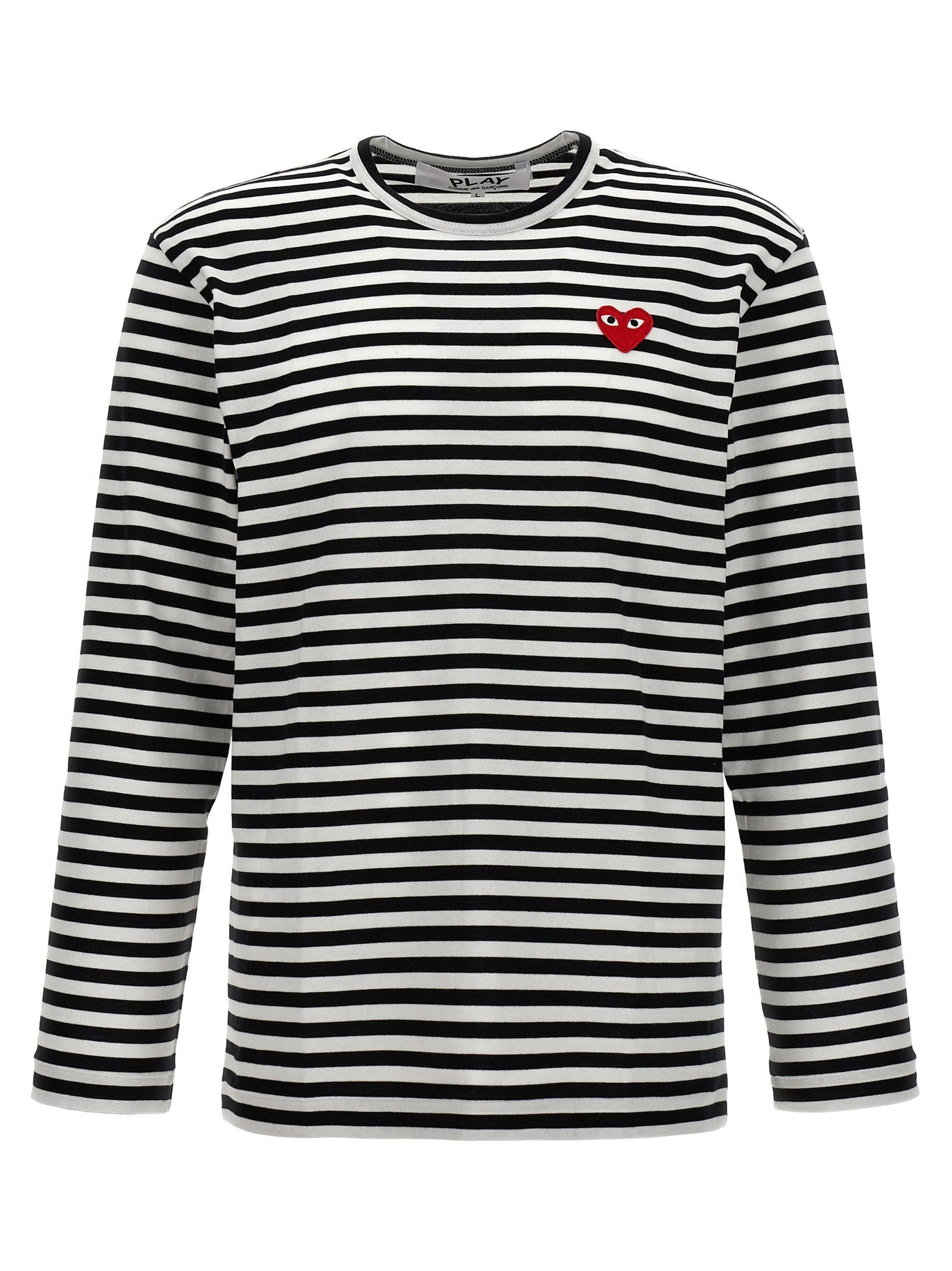 COMME DES GARÇONS PLAY - COMME DES GARÇONS PLAY - Logo patch stripes t-shirt - Men’s Top