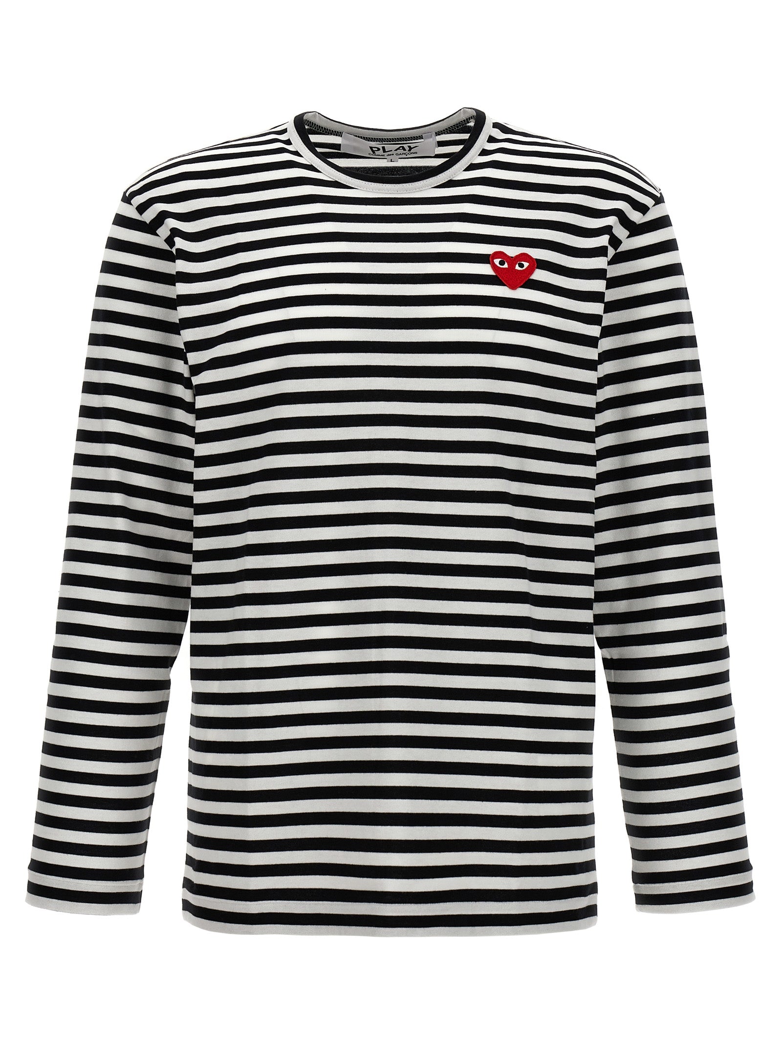 COMME DES GARÇONS PLAY - COMME DES GARÇONS PLAY - Logo patch stripes t-shirt - Men’s Top