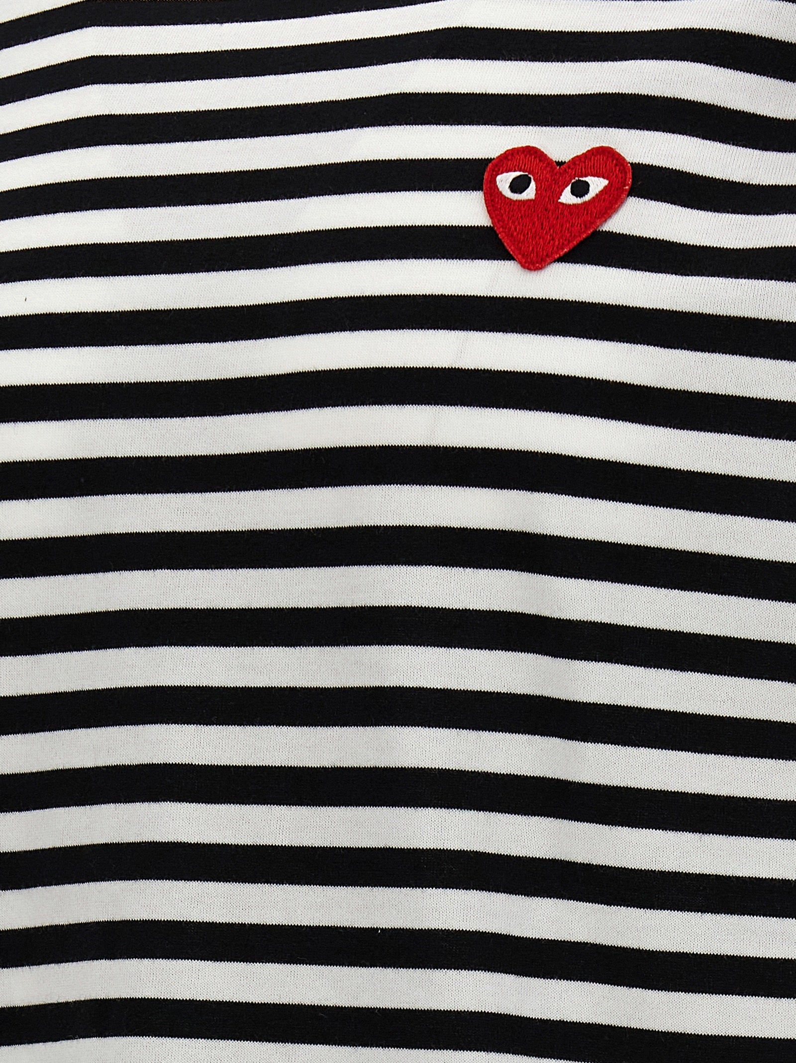 COMME DES GARÇONS PLAY - COMME DES GARÇONS PLAY - Logo patch stripes t-shirt - Men’s Top