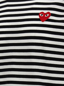 COMME DES GARÇONS PLAY - COMME DES GARÇONS PLAY - Logo patch stripes t-shirt - Men’s Top