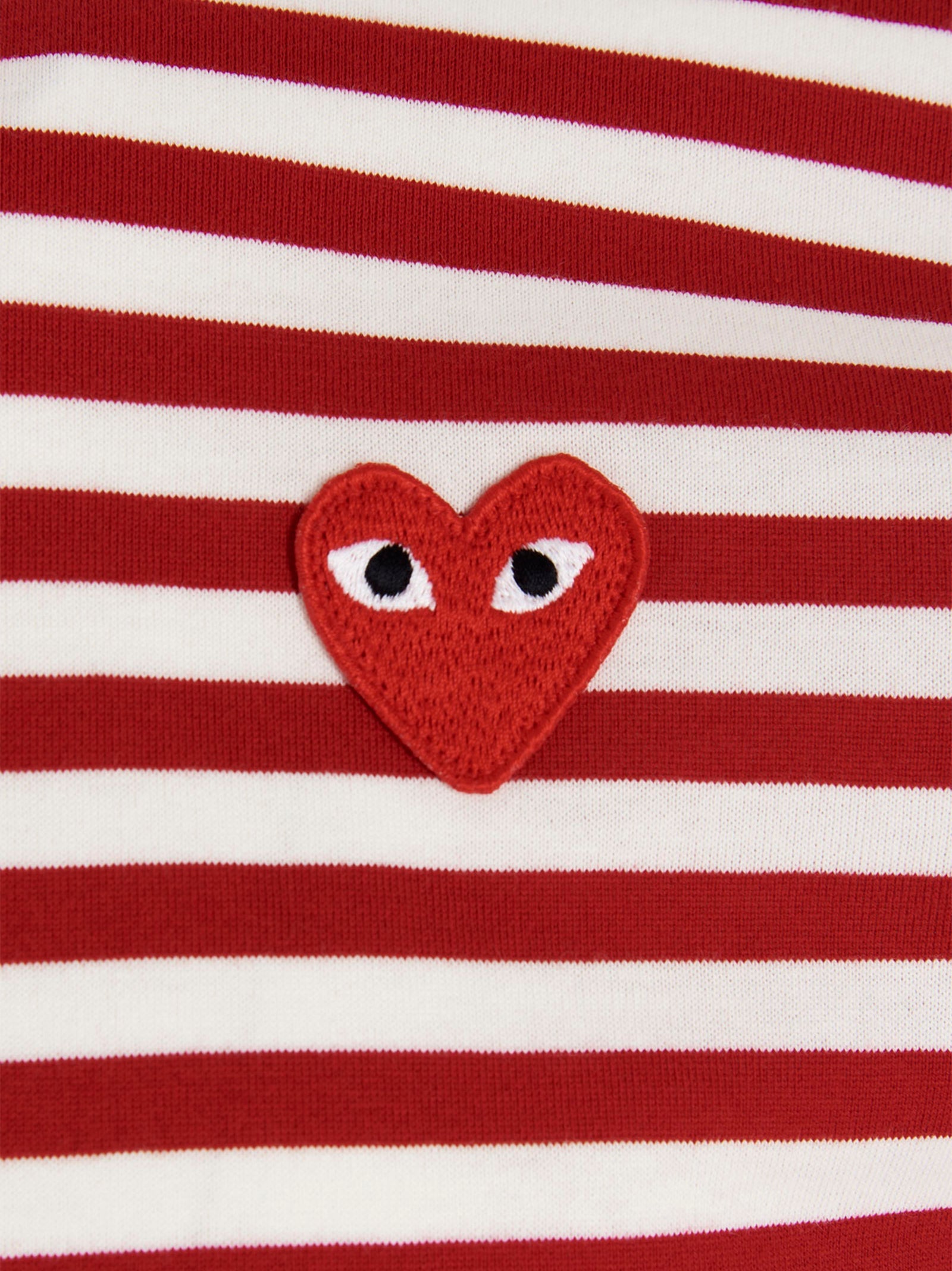 COMME DES GARÇONS PLAY - COMME DES GARÇONS PLAY - Logo patch stripes t-shirt - Men’s Tops