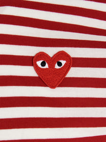 COMME DES GARÇONS PLAY - COMME DES GARÇONS PLAY - Logo patch stripes t-shirt - Men’s Tops