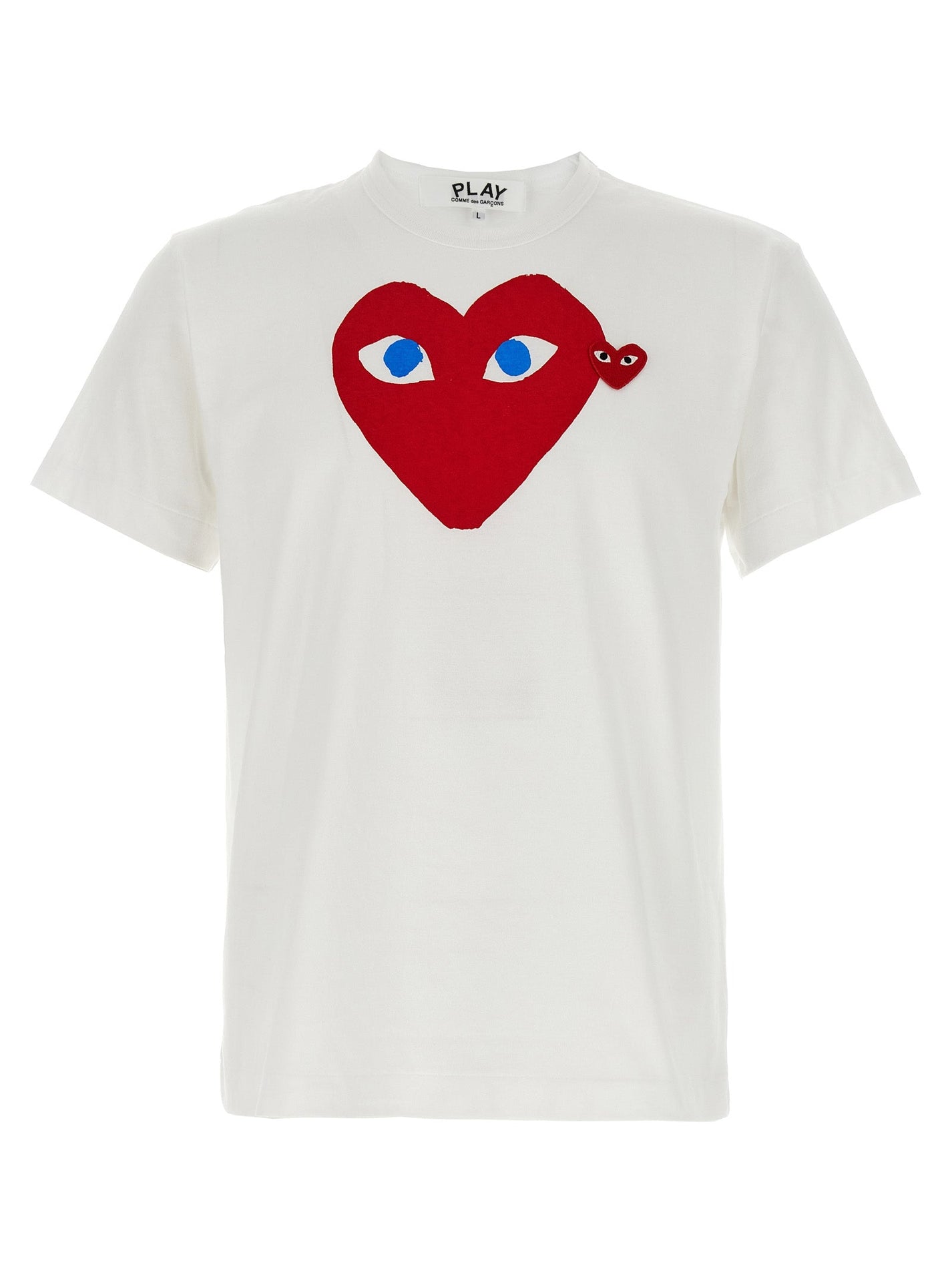 COMME DES GARÇONS PLAY - COMME DES GARÇONS PLAY - Printed T-shirt and logo patch - Men’s Top