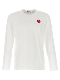 COMME DES GARÇONS PLAY - COMME DES GARÇONS PLAY - Logo patch t-shirt - Men’s Tops