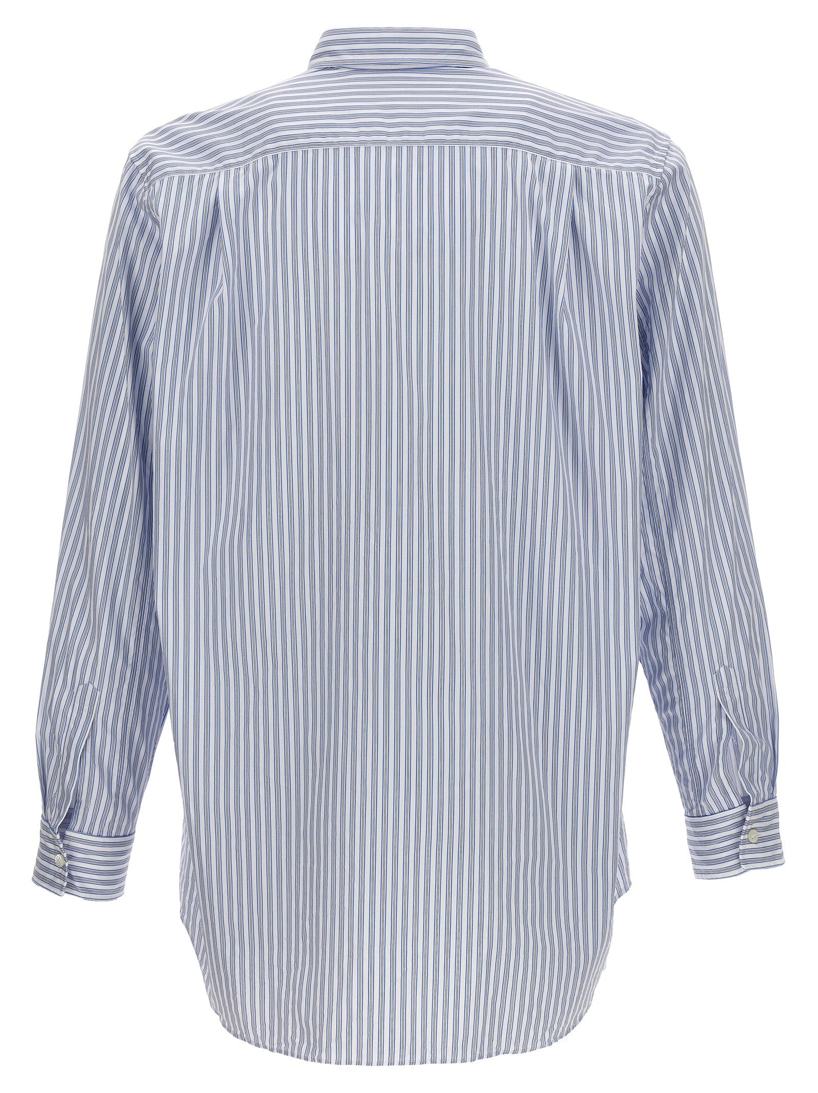 COMME DES GARÇONS PLAY - COMME DES GARÇONS PLAY - Logo patch striped shirt - Men’s Tops