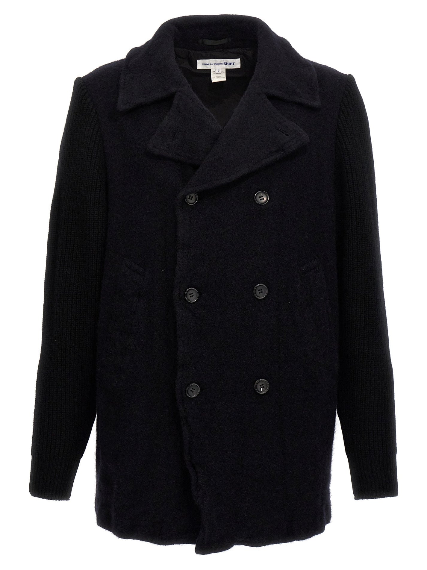 COMME DES GARCONS SHIRT - COMME DES GARCONS SHIRT - Double-breasted wool coat - Men’s Outerwear