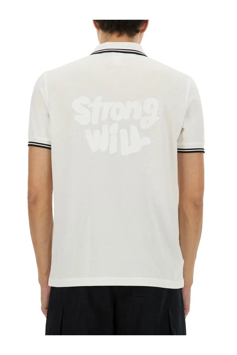 Comme Des Garcons Shirt Men's Strong Will Polo Shirt White, view 3