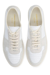 Common Projects men’s sneaker bball white suede and leather with perforated toe panels and brand label inside