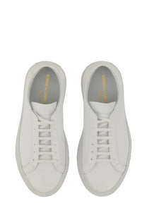Common projects women’s low original achilles white leather low-top sneakers with minimalist design and gold heel branding
