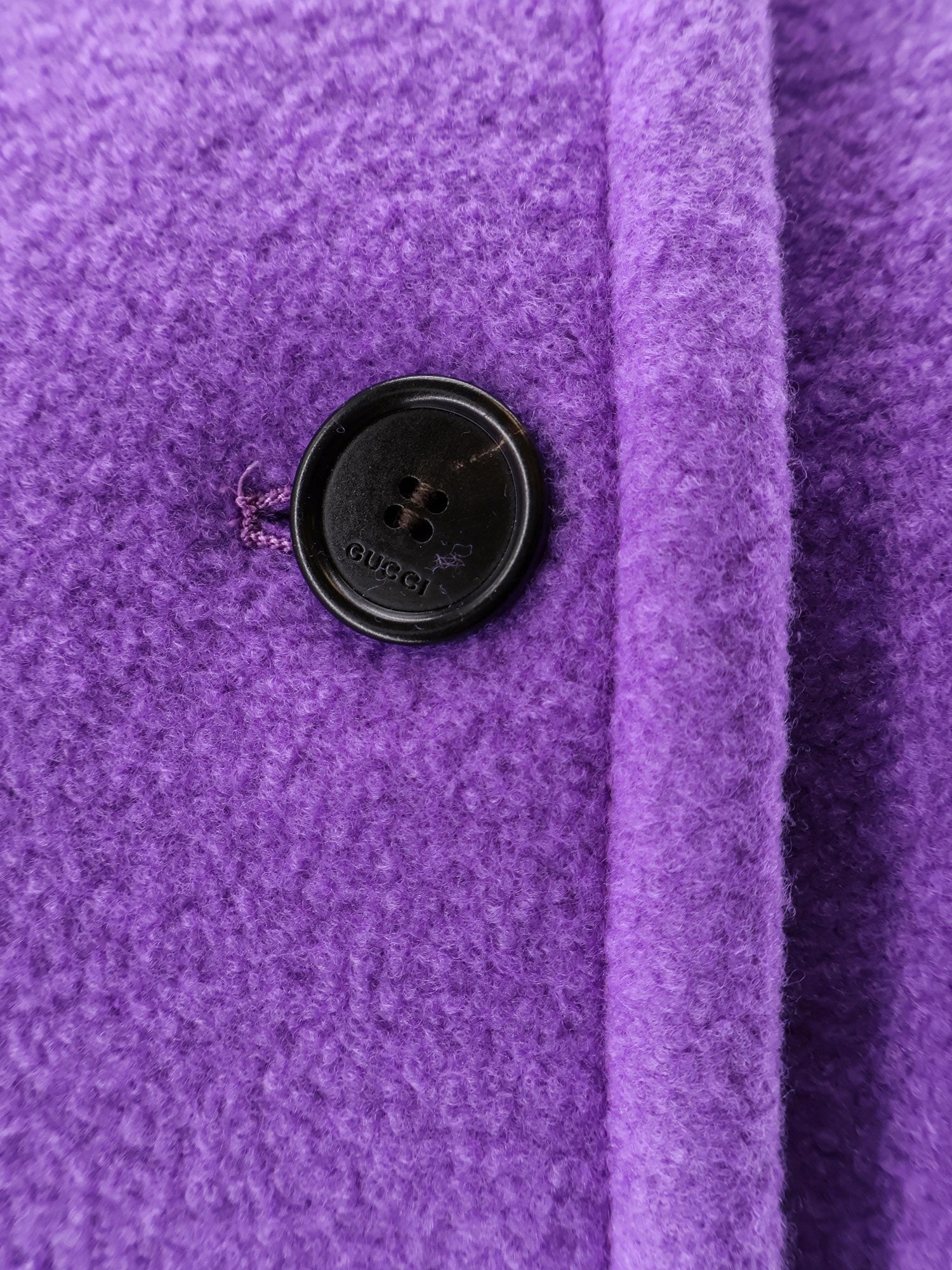 Gucci Women's Compact Cashmere Wool Coat Purple