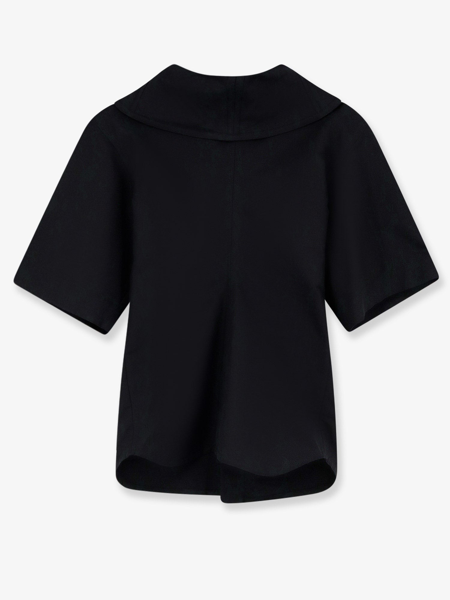 Bottega Veneta Women's Compact Cotton Canvas Shirt Black