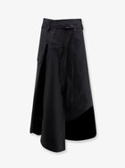 Bottega Veneta Women's Compact Cotton Canvas Skirt Black