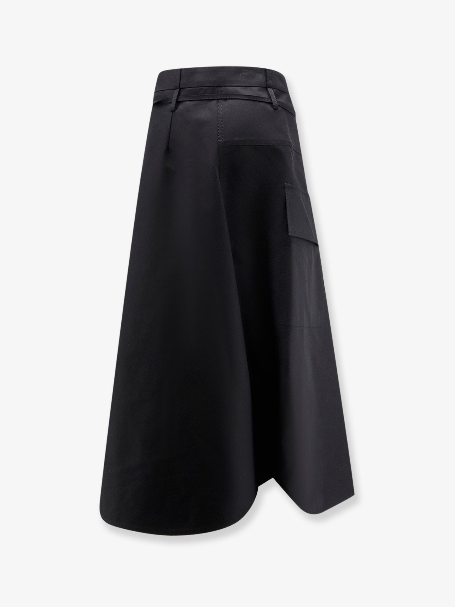 Bottega Veneta Women's Compact Cotton Canvas Skirt Black