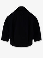 Balenciaga Women's Compact Double Wool Cocoon Peacoat Black