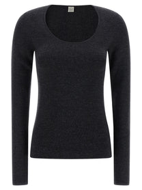 Toteme Compact Knit Sweater Grey