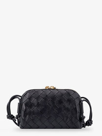 Bottega Veneta Women's Concert Pouch Leather Crossbody Bag Black