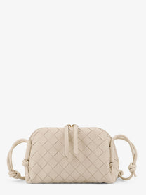 Bottega Veneta Women's Concert Pouch Leather Crossbody Bag Gold