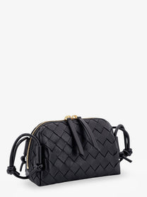 Bottega Veneta Women's Concert Pouch Leather Crossbody Bag Black