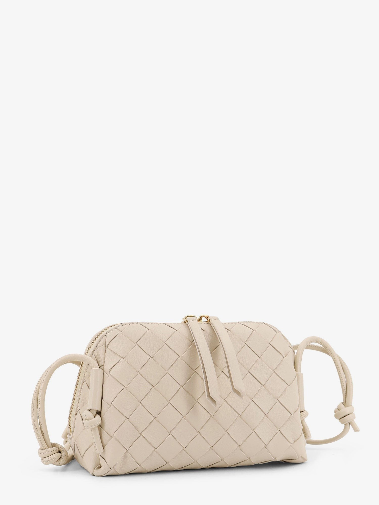 Bottega Veneta Women's Concert Pouch Leather Crossbody Bag Gold