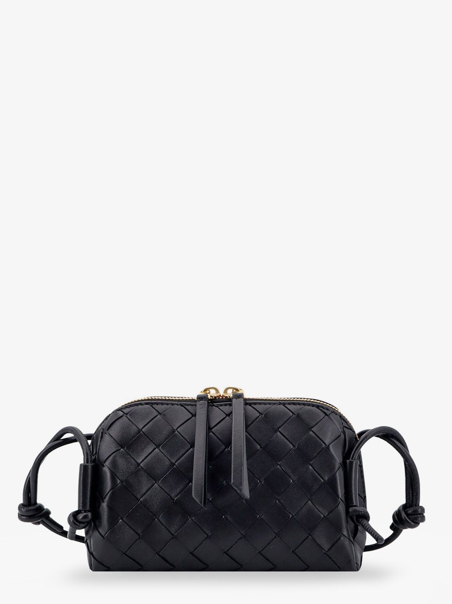 Bottega Veneta Women's Concert Pouch Leather Crossbody Bag Black