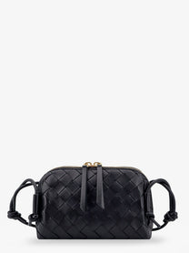 Bottega Veneta Women's Concert Pouch Leather Crossbody Bag Black