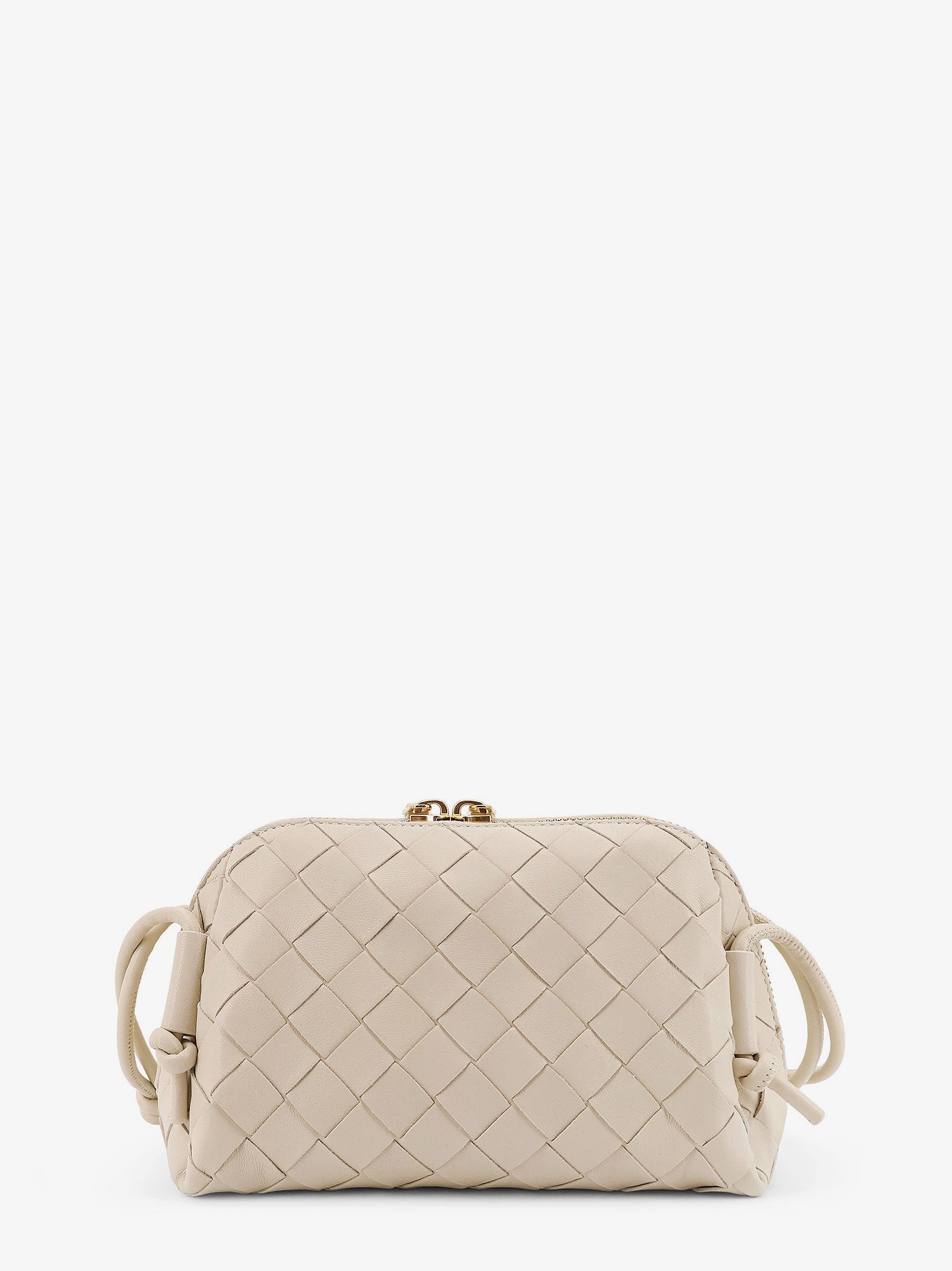 Bottega Veneta Women's Concert Pouch Leather Crossbody Bag Gold